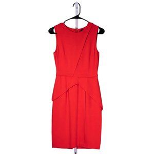 BCBG MaxAzria Women's Dress Orange Stretch Lined Sleeveless Pencil Sheath Size 0